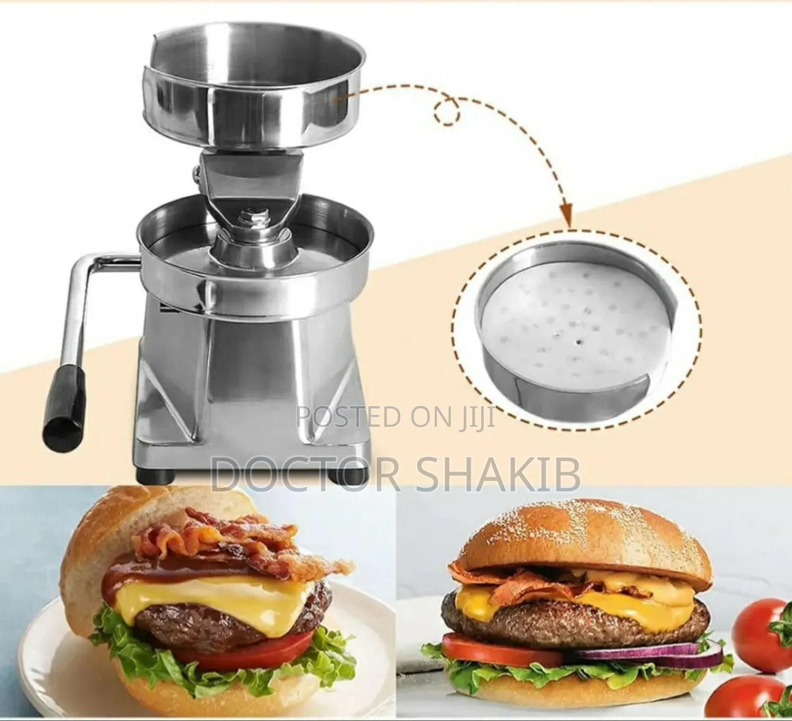 Stainless Steel Manual Commercial Hamburger Press Machine
