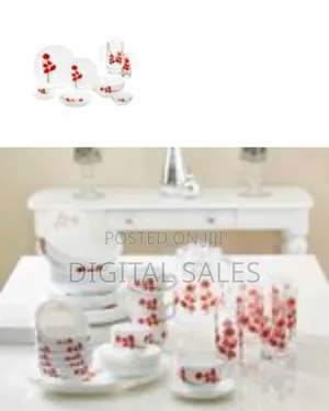 Luminarc Hypnosis Plates, Cups, Bowls Glass Dinnerware Set, 46 Piece