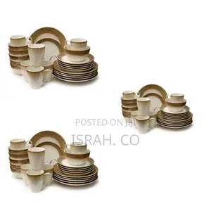 24pcs Mat Design Plates Bowls Cups Sideplate Dinnerware