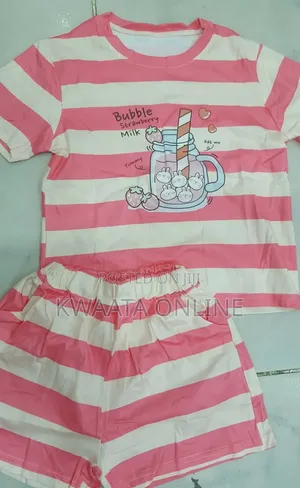 2 Pc Women Cotton Pajama Set Button-Down Short Sleeve Sleepwear