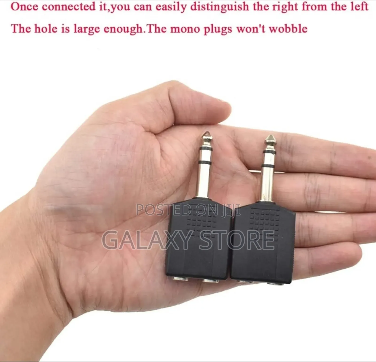 6.35mm F-TRS Stereo Plug Audio 1 Male 1/4 Inch and 2 Female Splitter