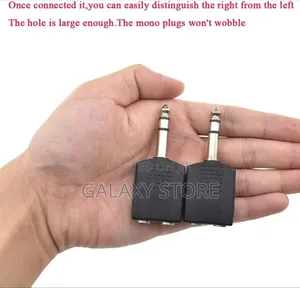 6.35mm F-TRS Stereo Plug Audio 1 Male 1/4 Inch and 2 Female Splitter