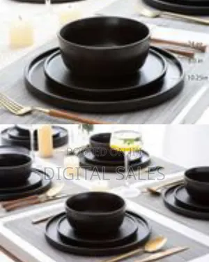 18pc Stoneware Dinnerware Sets of 6, Modern Plates and Bowls