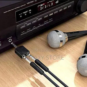 6.35mm F-TRS Stereo Plug Audio 1 Male 1/4 Inch and 2 Female Splitter