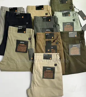 Mens Khaki Pants With Chino Fabric