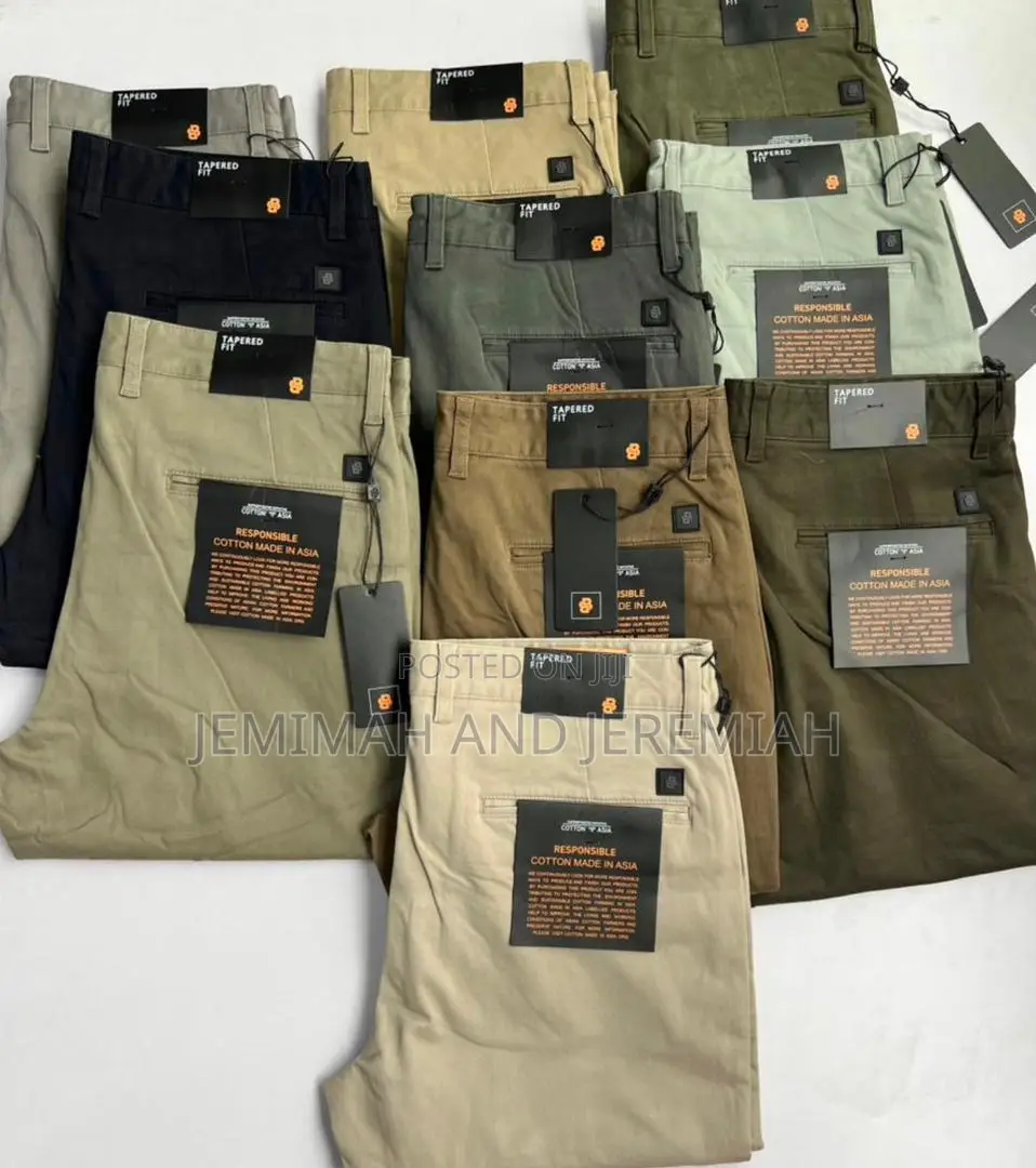 Mens Khaki Pants With Chino Fabric