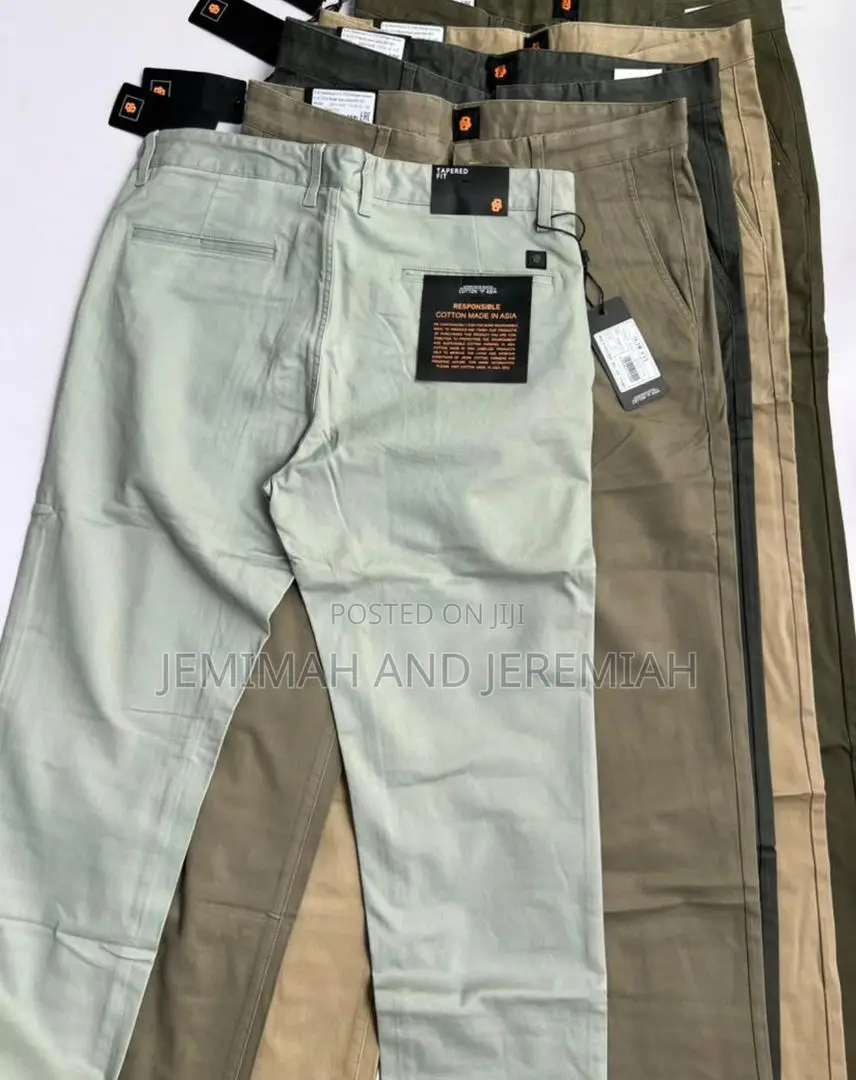Mens Khaki Pants With Chino Fabric
