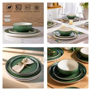 18pc Ceramic Crockery Dinnerware Sets Plates Side Plates
