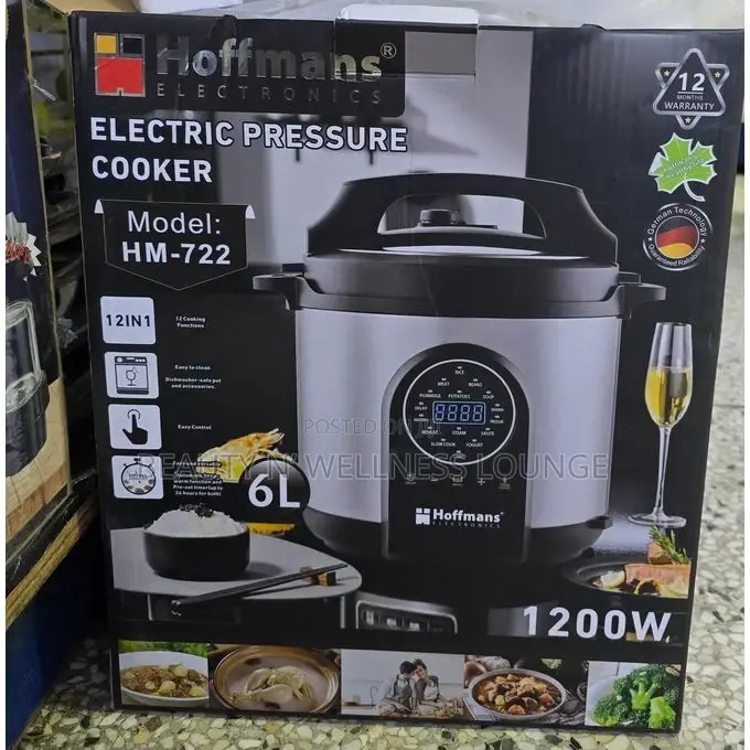 12-in-1 Digital Electric Pressure Cooker - 6l With Steaming Function