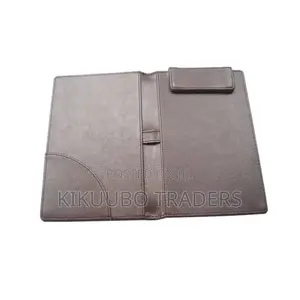 Leather Menu Folder With Pen Clip