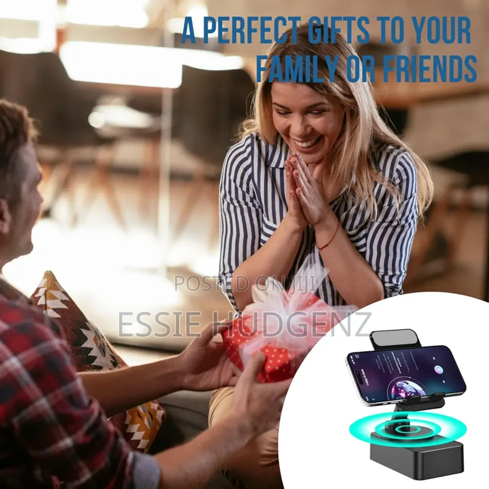 Phone Holder With Bluetooth Speaker + Power Bank