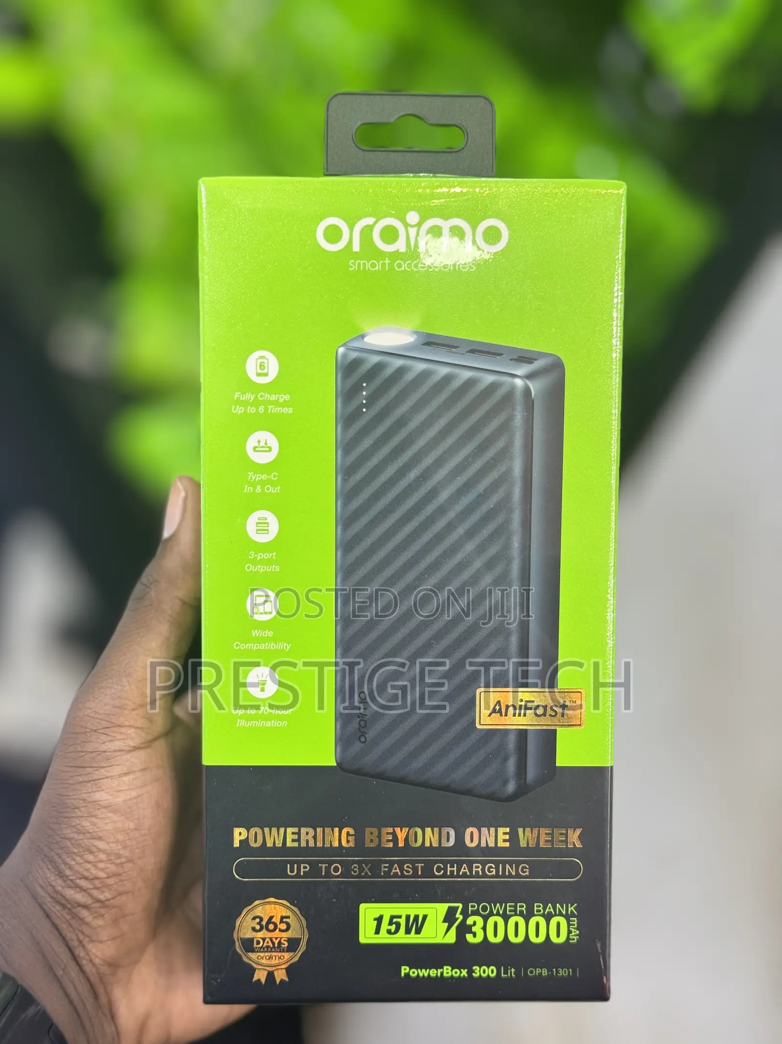 Oraimo Power Box 300 Lit 30000mah Power Bank 15w With Torch