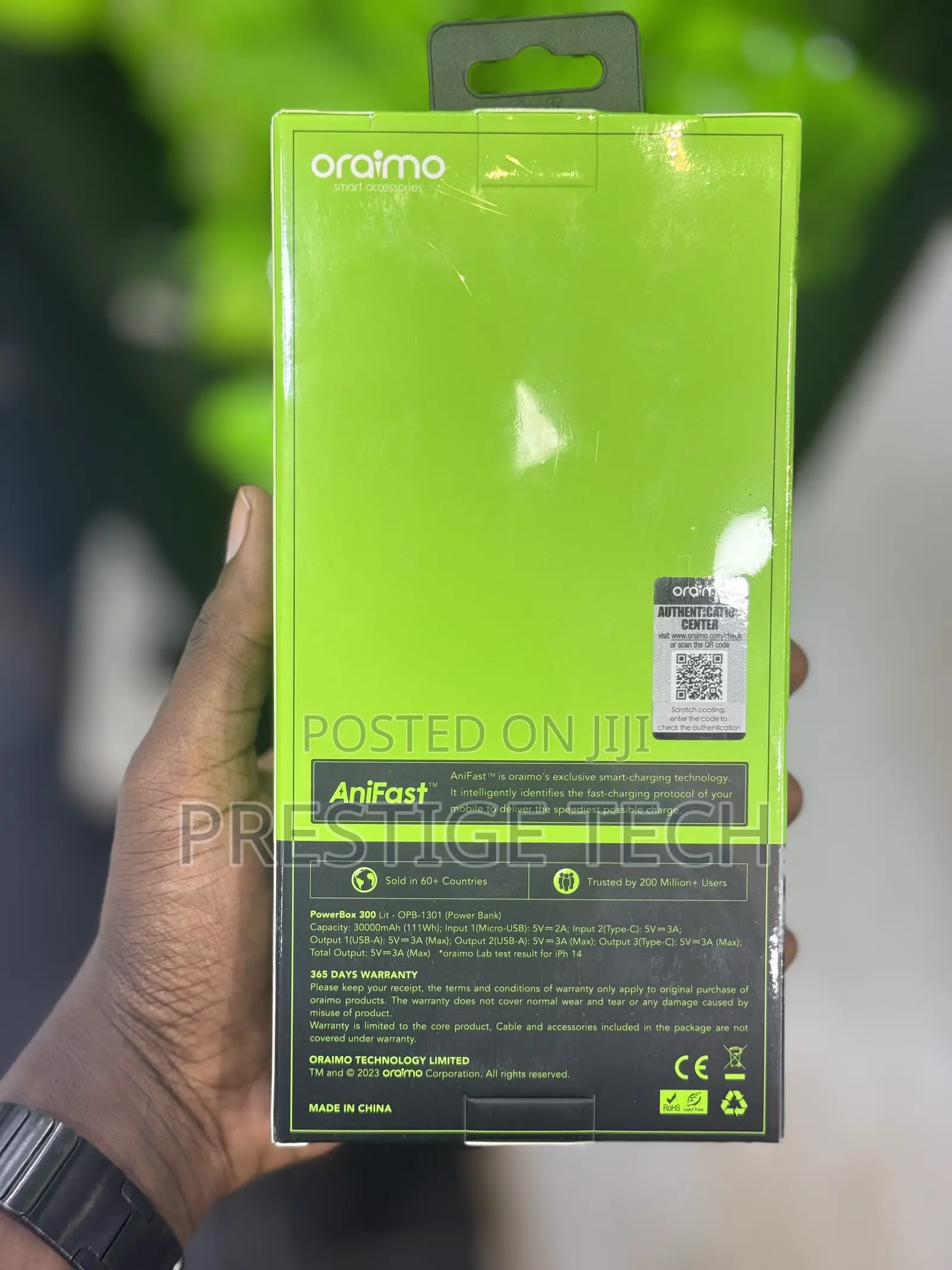 Oraimo Power Box 300 Lit 30000mah Power Bank 15w With Torch
