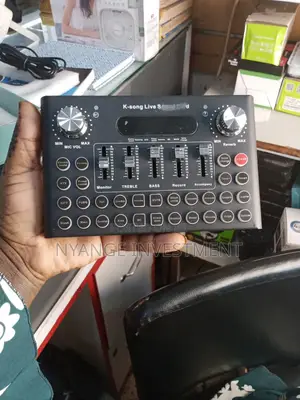 K Song Live Sound Card and Wired Microphone. Sound Card