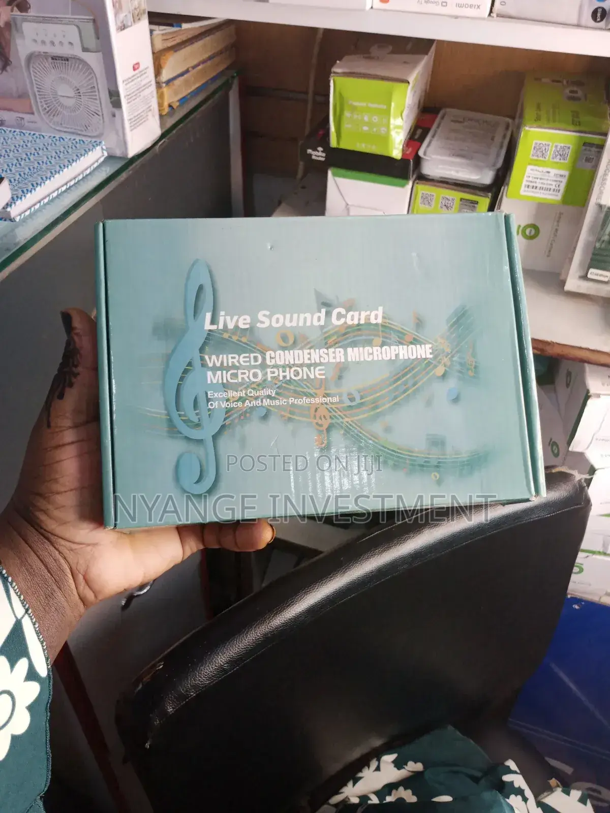 K Song Live Sound Card and Wired Microphone. Sound Card