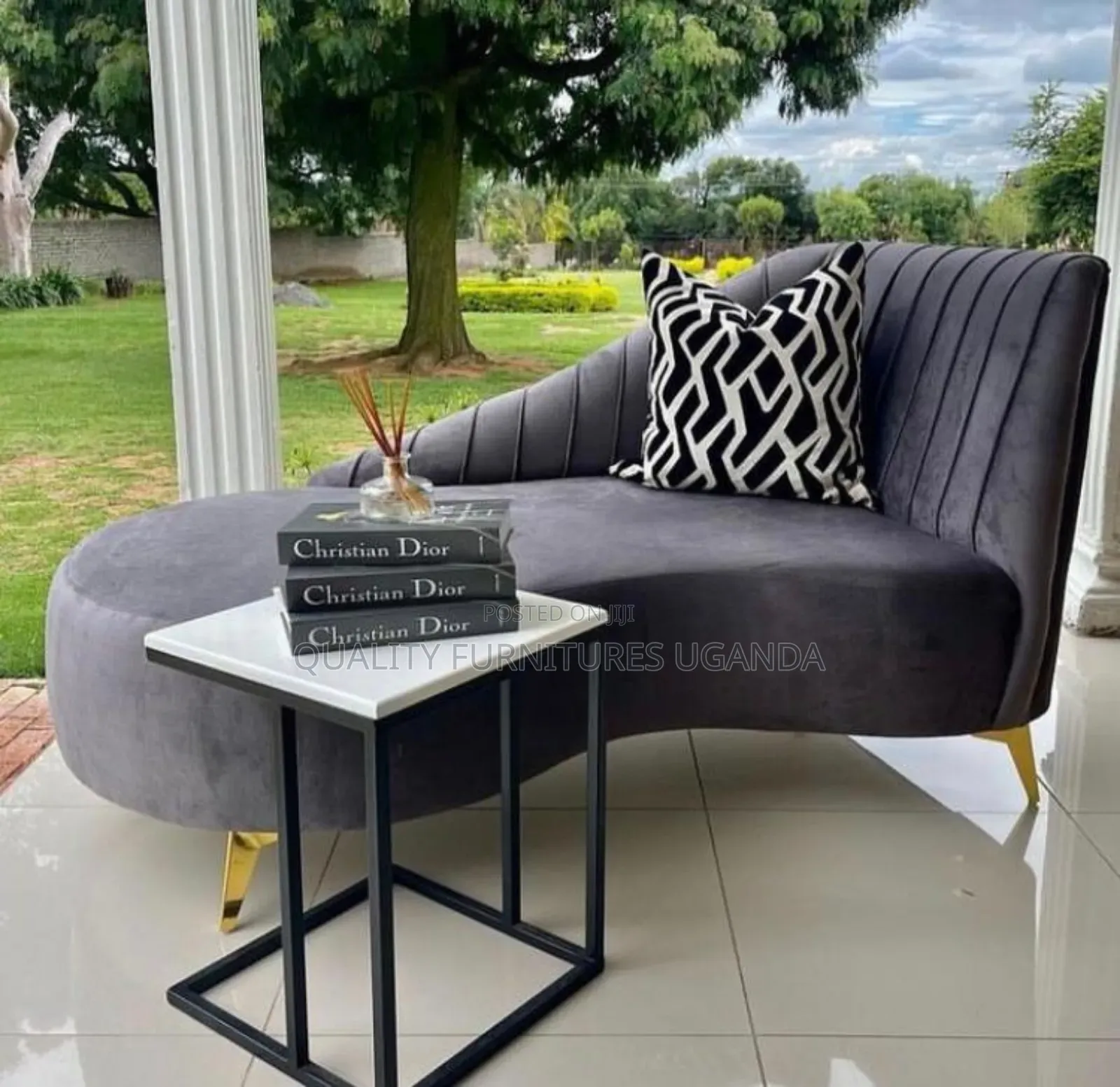 Forest Green Classic Curved Sofa Seat