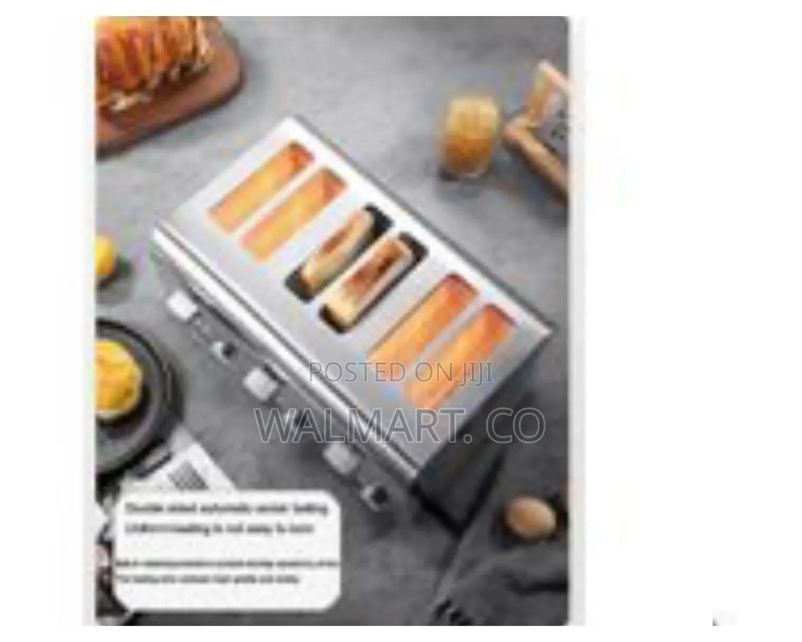 Stainless Steel Commercial 6 Slices Bread Toaster-Silver