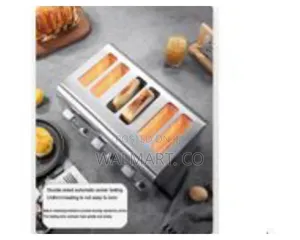 Stainless Steel Commercial 6 Slices Bread Toaster-Silver
