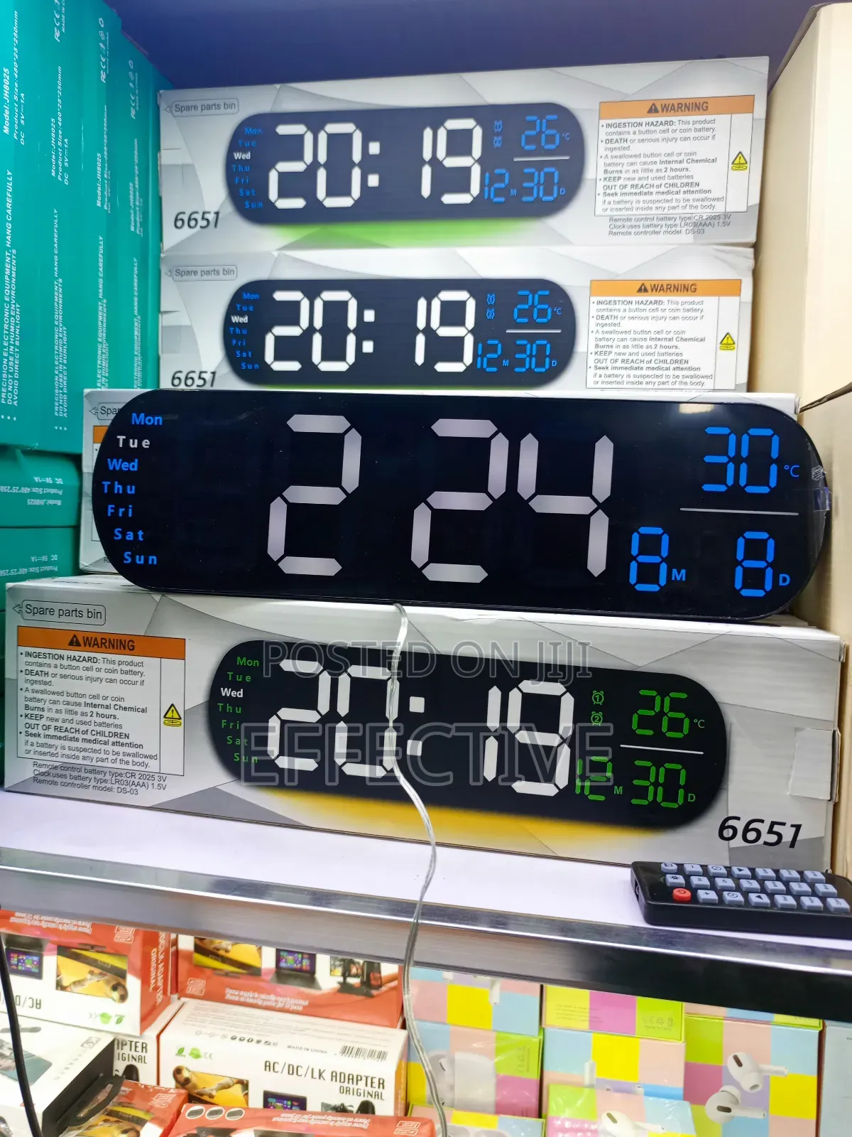 Digital Led Wall Clock With a Remote Control.