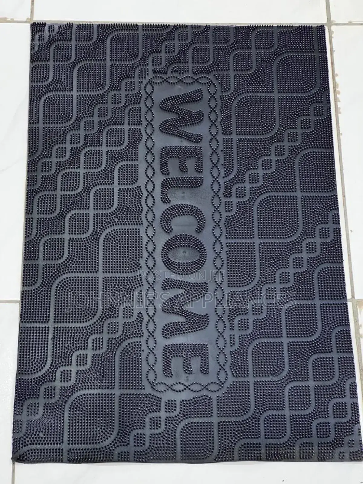 Geometric Pattern Non-Slip Rubber Welcome Doormat