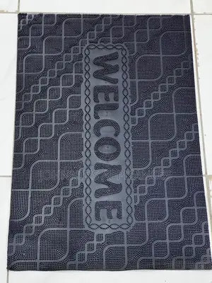 Geometric Pattern Non-Slip Rubber Welcome Doormat
