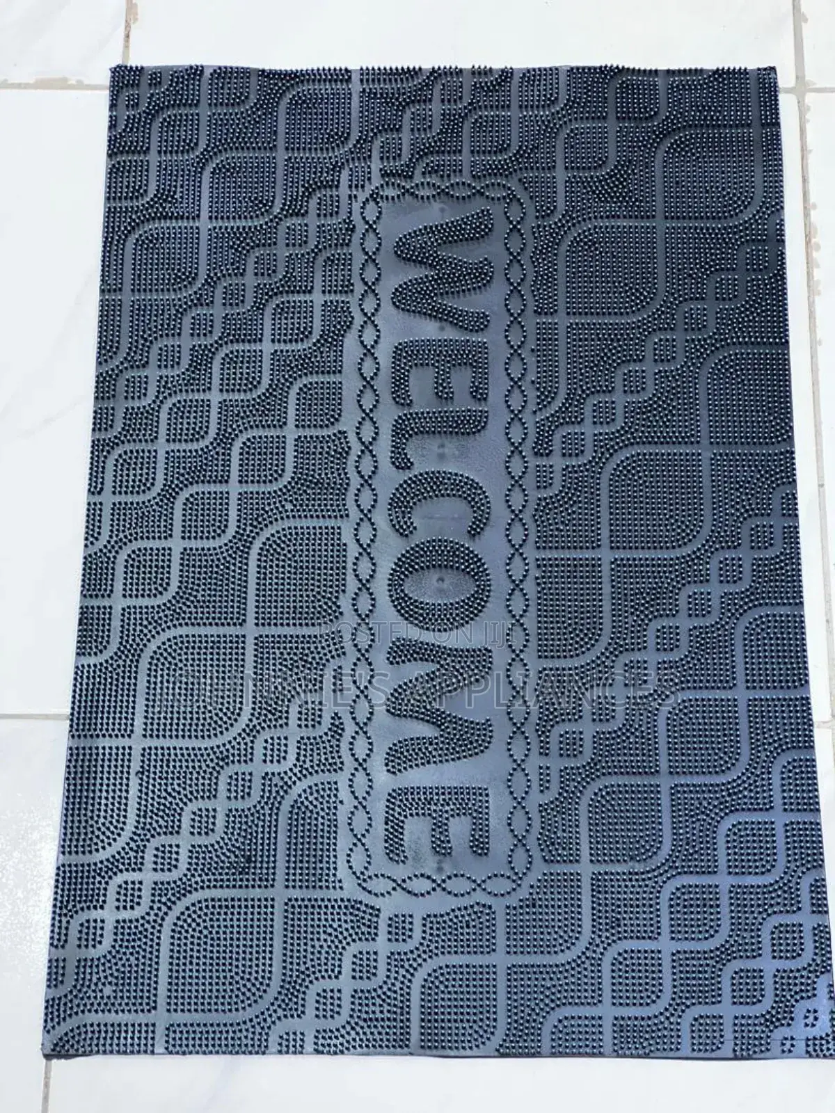 Geometric Pattern Non-Slip Rubber Welcome Doormat