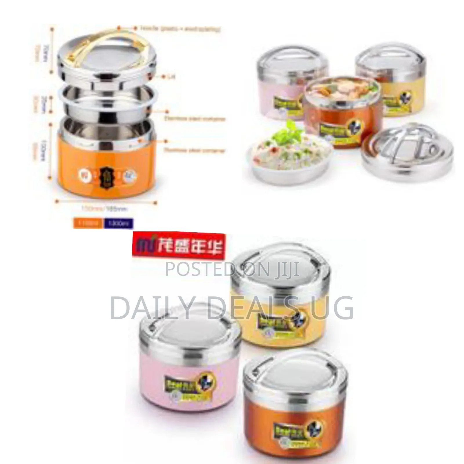1300ml Insulated Stainless Steel Bento Box Thermos Food Flask