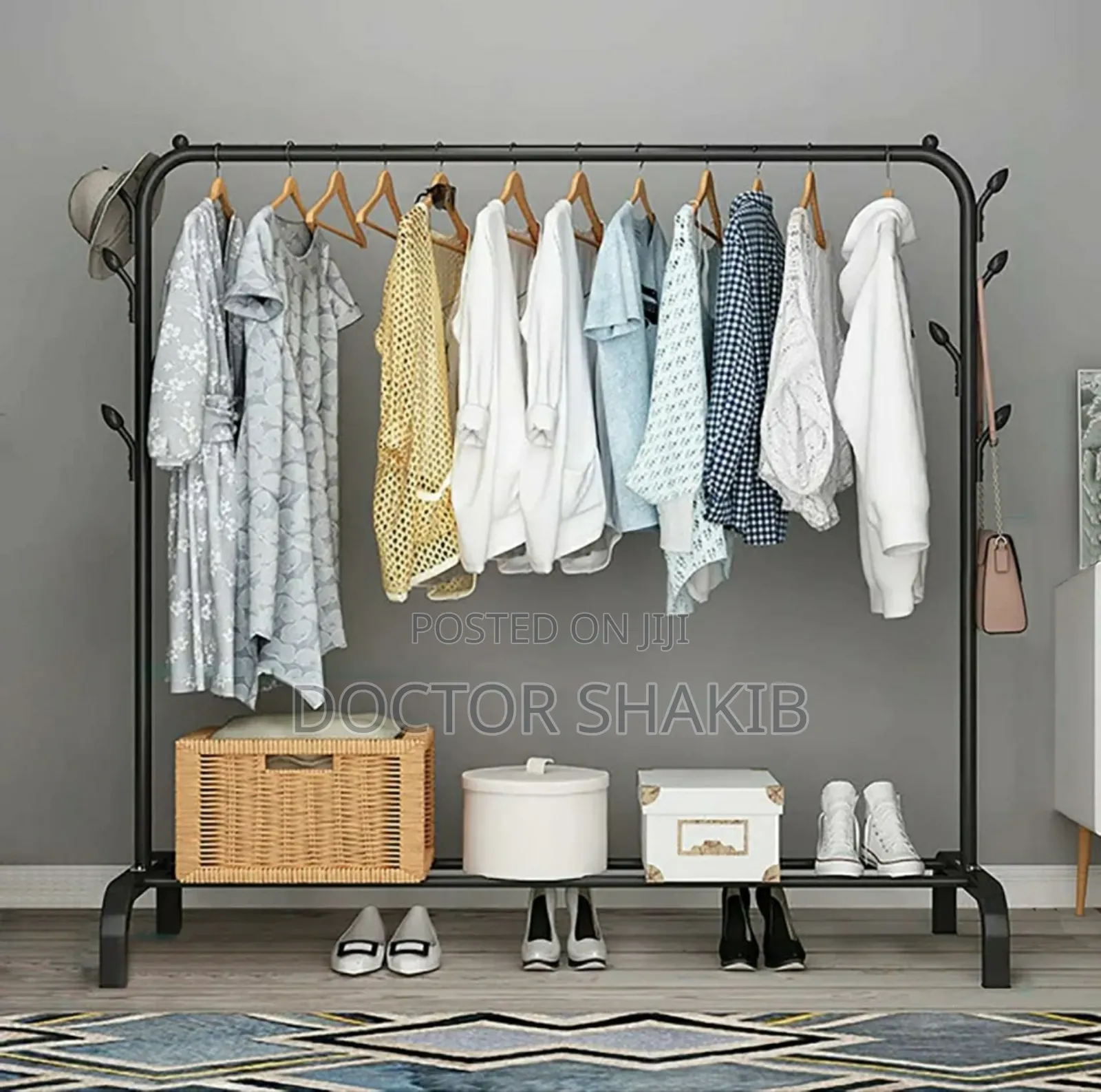 Strong Metal Multifunctional Garment Stand Cloth Rack