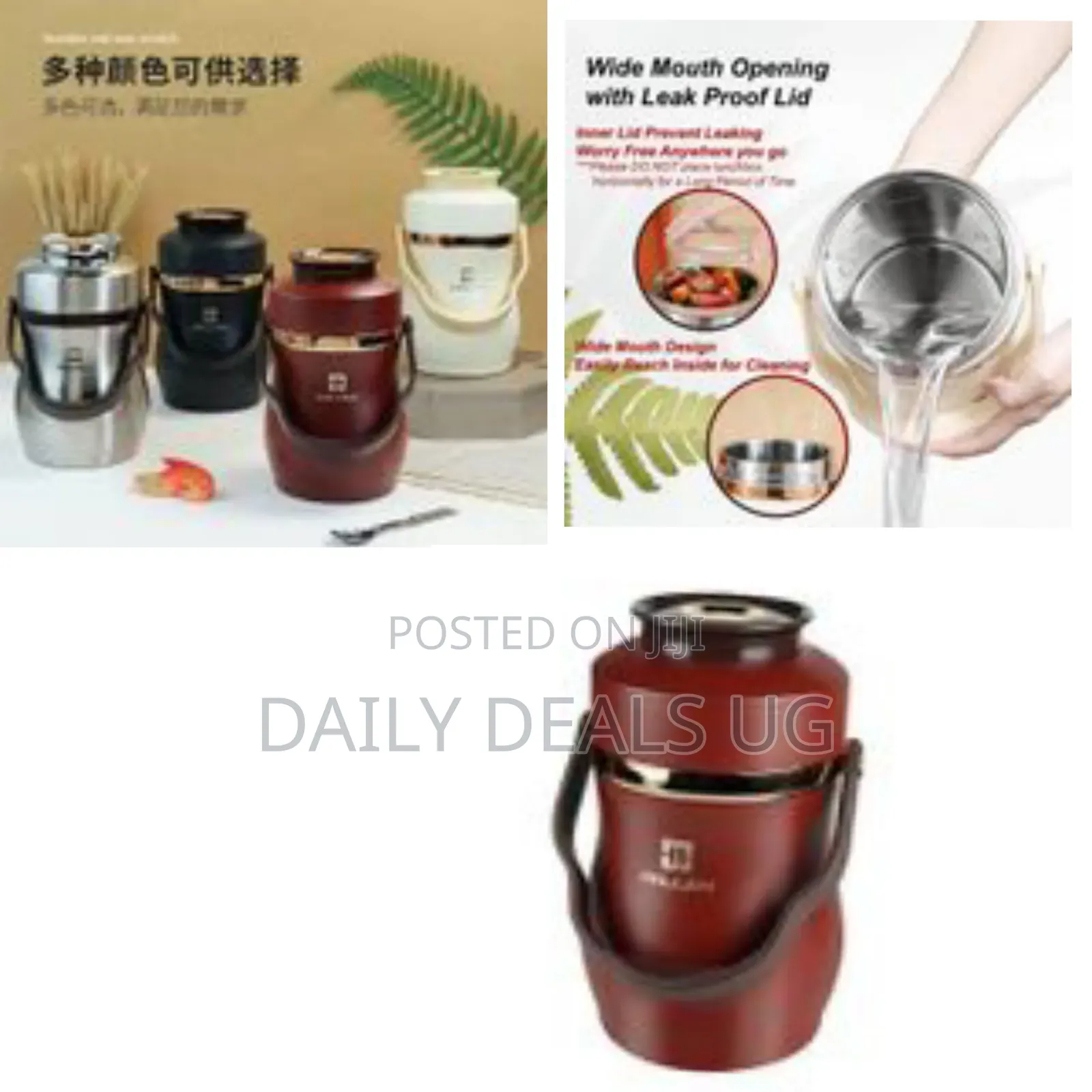 Ailijin 2litres Food Flask Thermal Lunch Bento Box, Vacuum Insulated