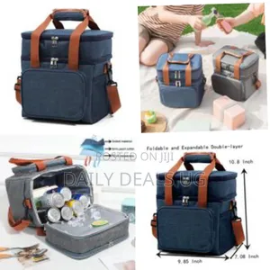 Double Layer Leak-Proof Waterproof Thermal Insulated Lunch Bag Tote