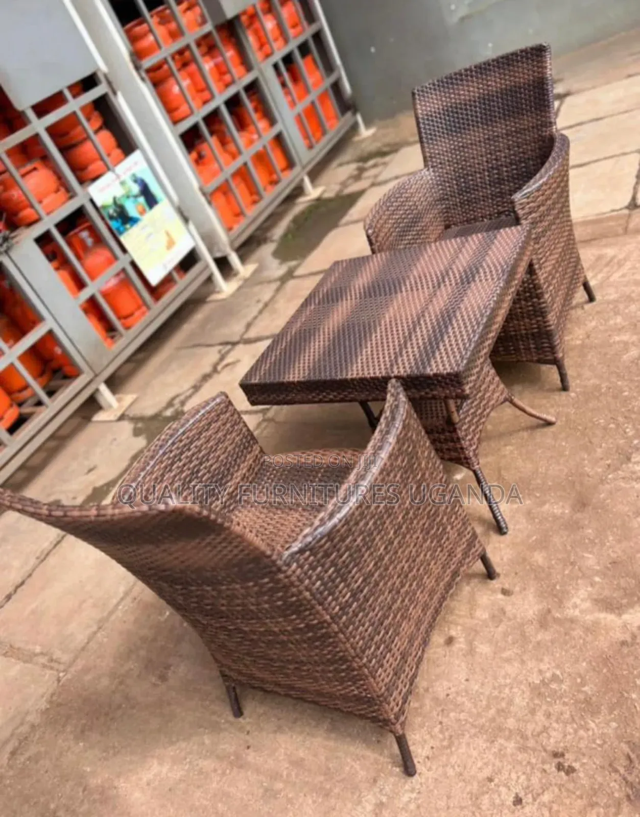 Coffee Brown 2 Seater Luxury Rattan Dining Table