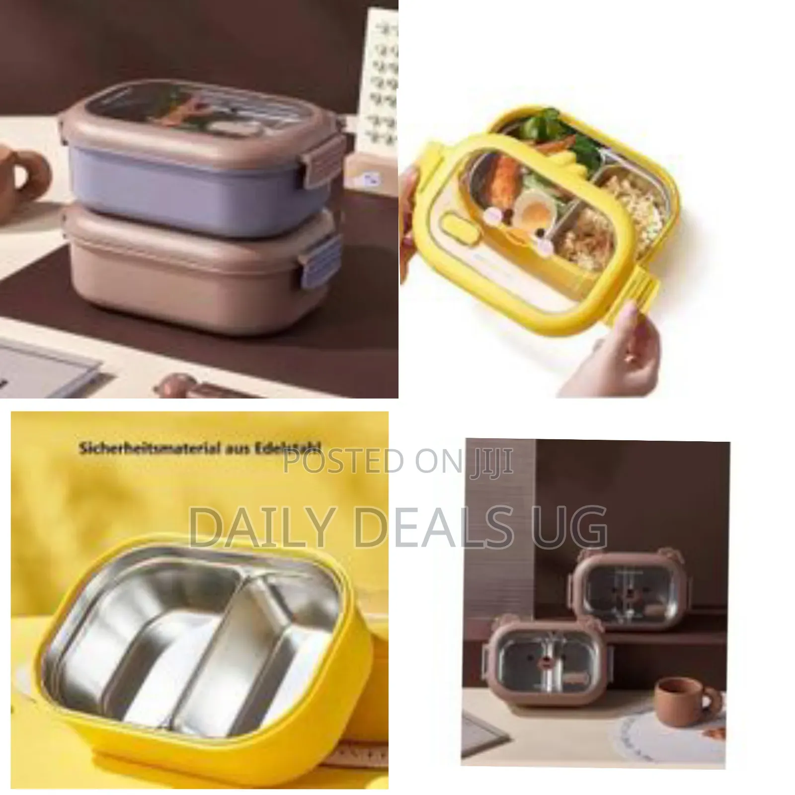 Portable 1000ml Stainless Steel Insulated Bento Lunch Box Little Duck