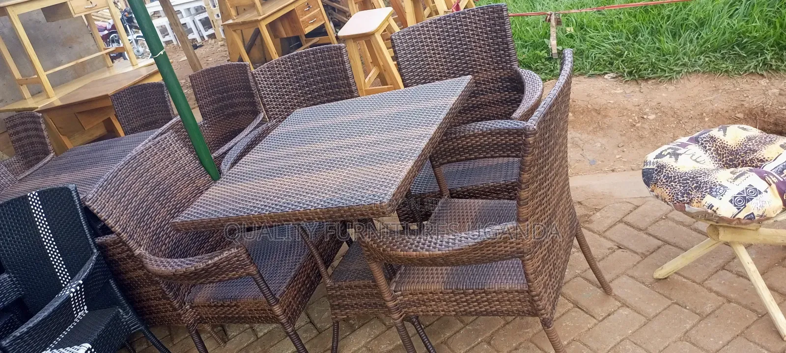 Comfy 4 Sitter Rattan Dining Table Set