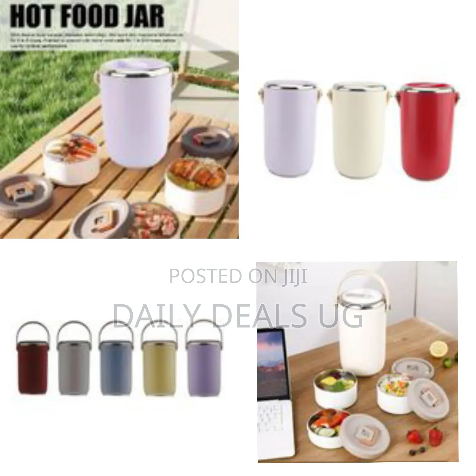 2.6l Portable Stainless Steel Vacuum Insulated Food Jar With Handle