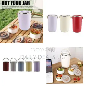 2.6l Portable Stainless Steel Vacuum Insulated Food Jar With Handle