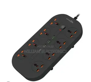 Porodo Blue 8 Ac Power Strip Universal Socket