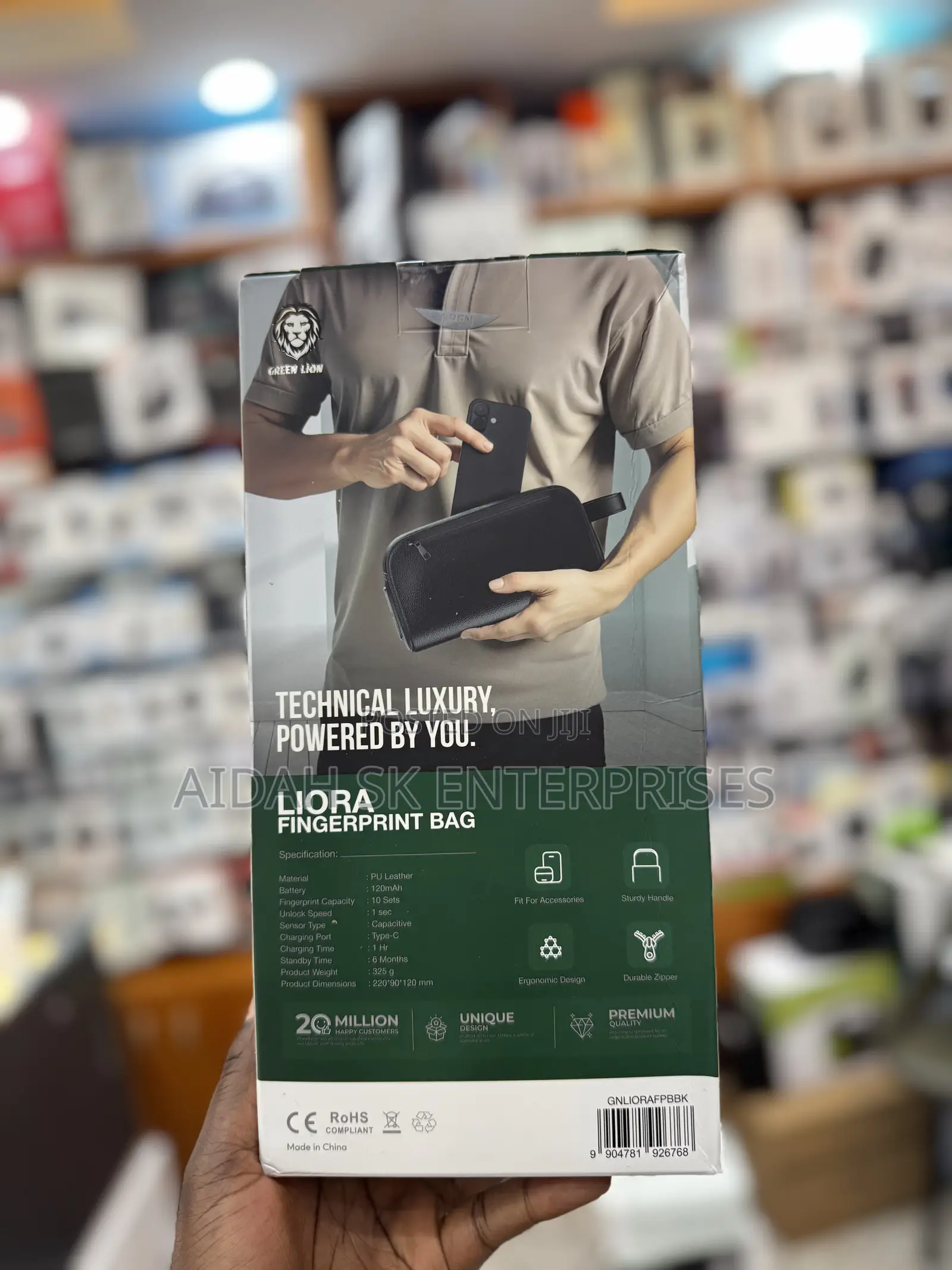Green Lion Liora Fingerprint Bag - Black