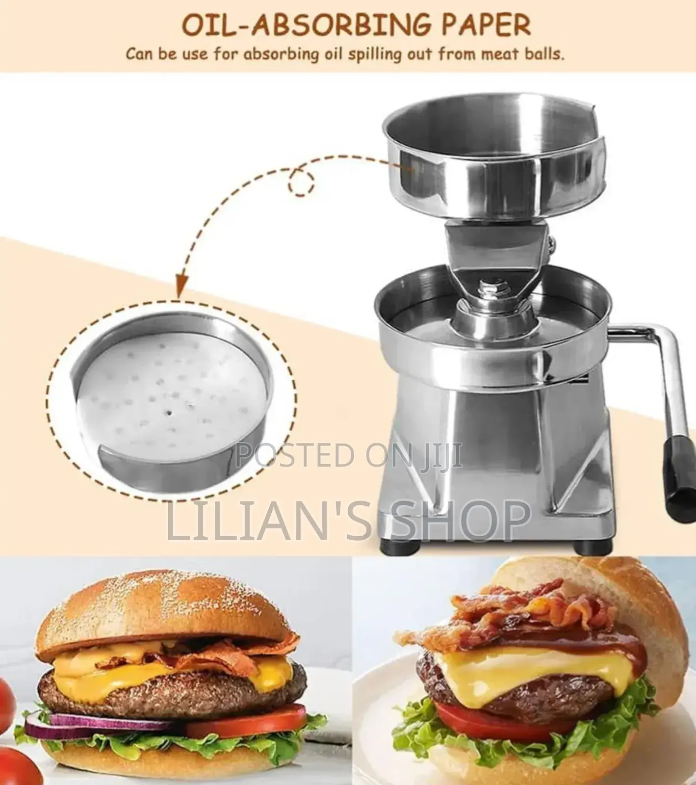 Manual Commercial Hamburger Press Machine