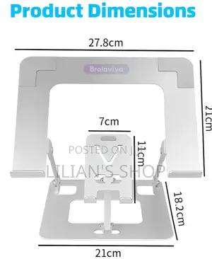 Foldable Dual Laptop and Mobile Phone Aluminium Stand