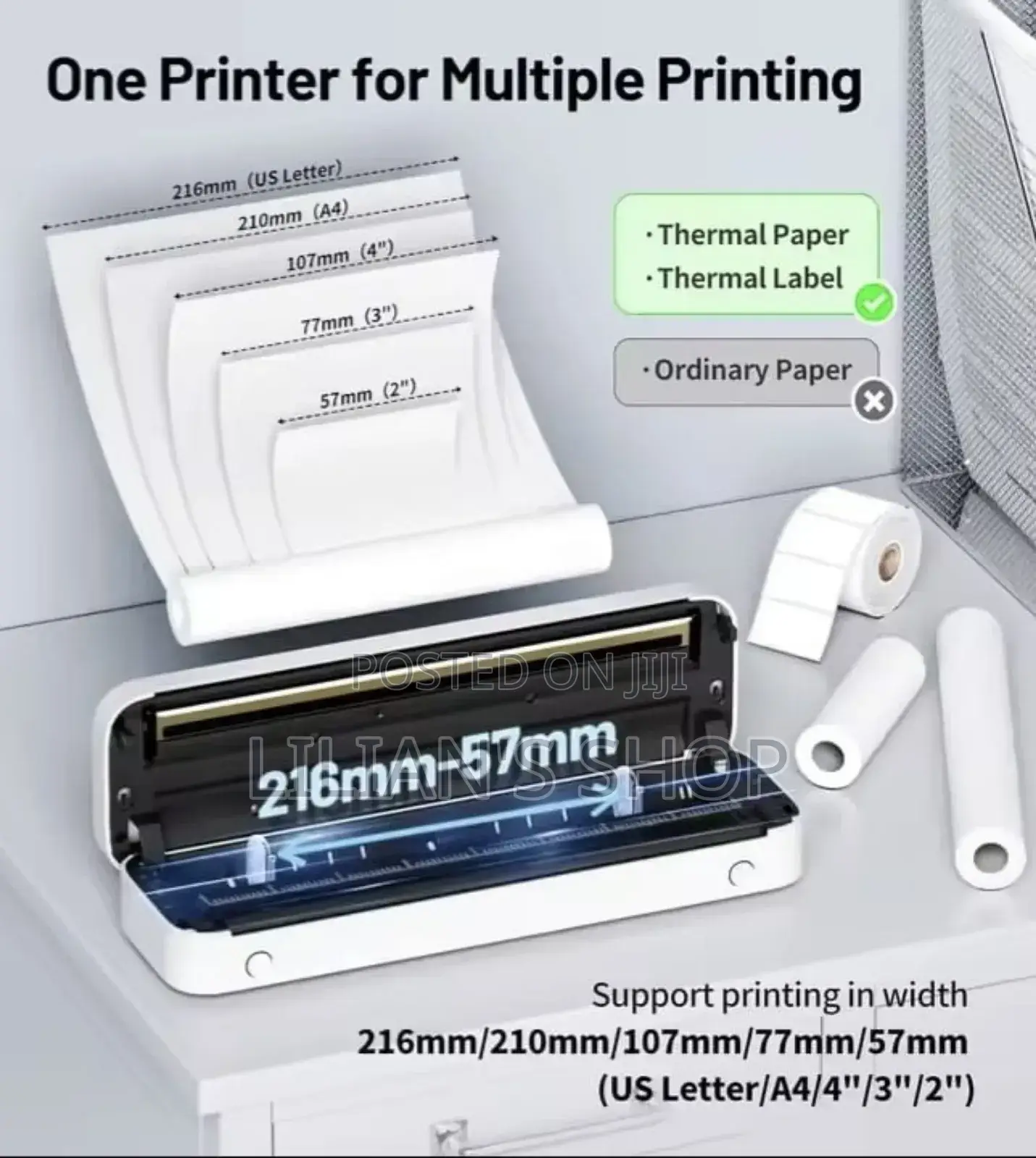 Portable Inkless Thermal Printer.