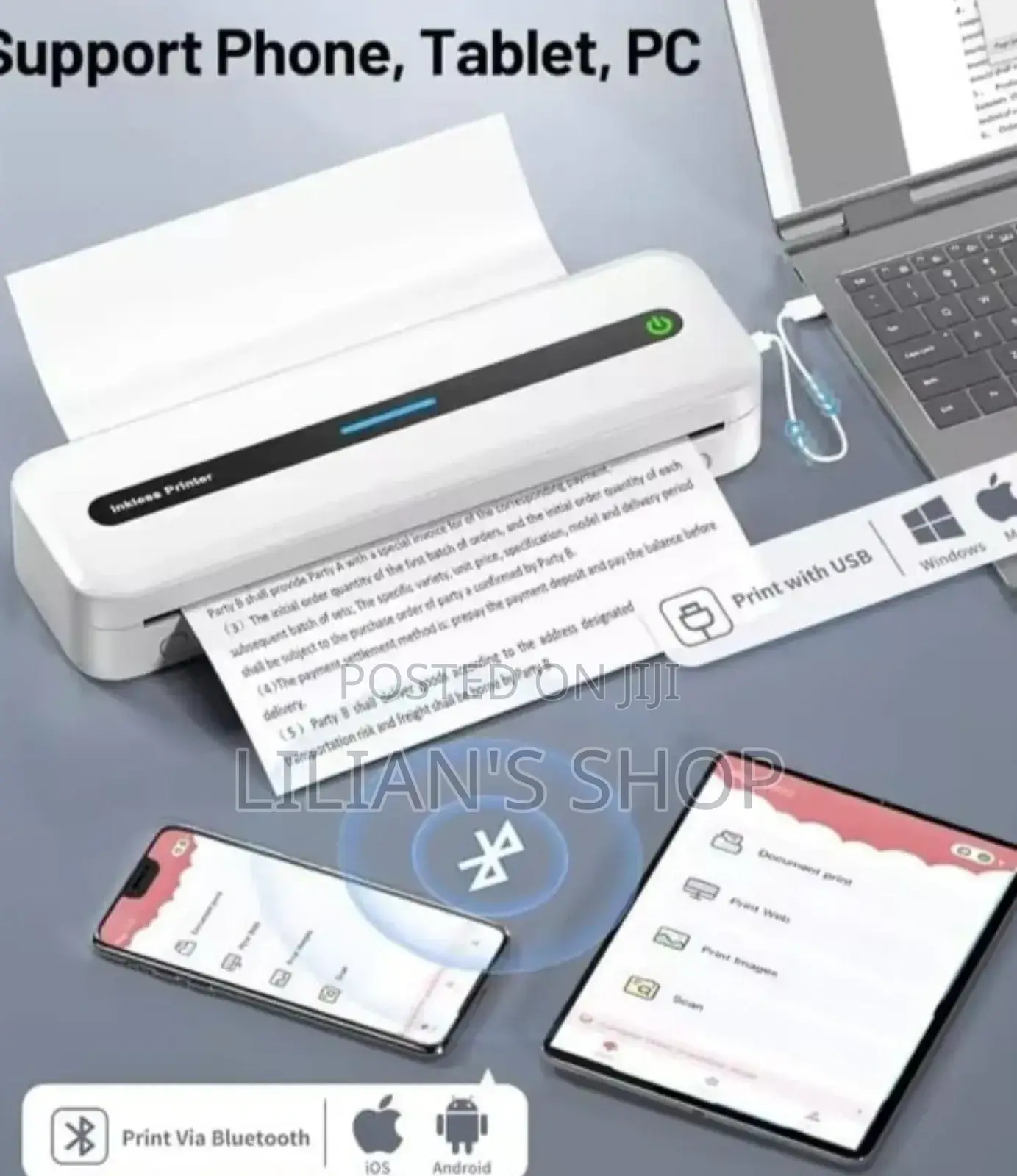 Portable Inkless Thermal Printer.