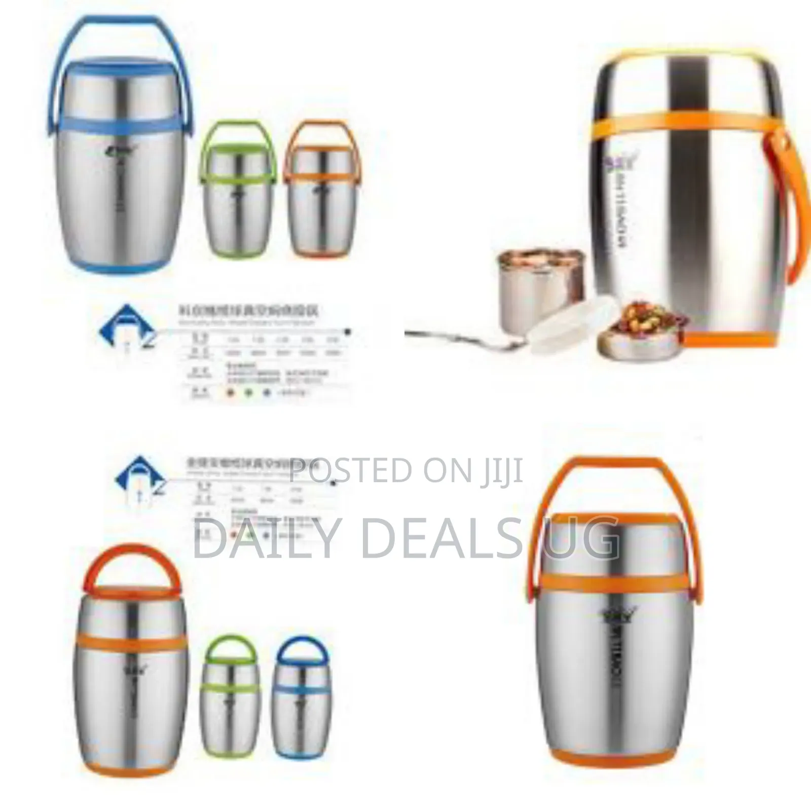 Jintbao 2litre Stainless Steel Food Bottle Leak Proof Vacuum Insulated