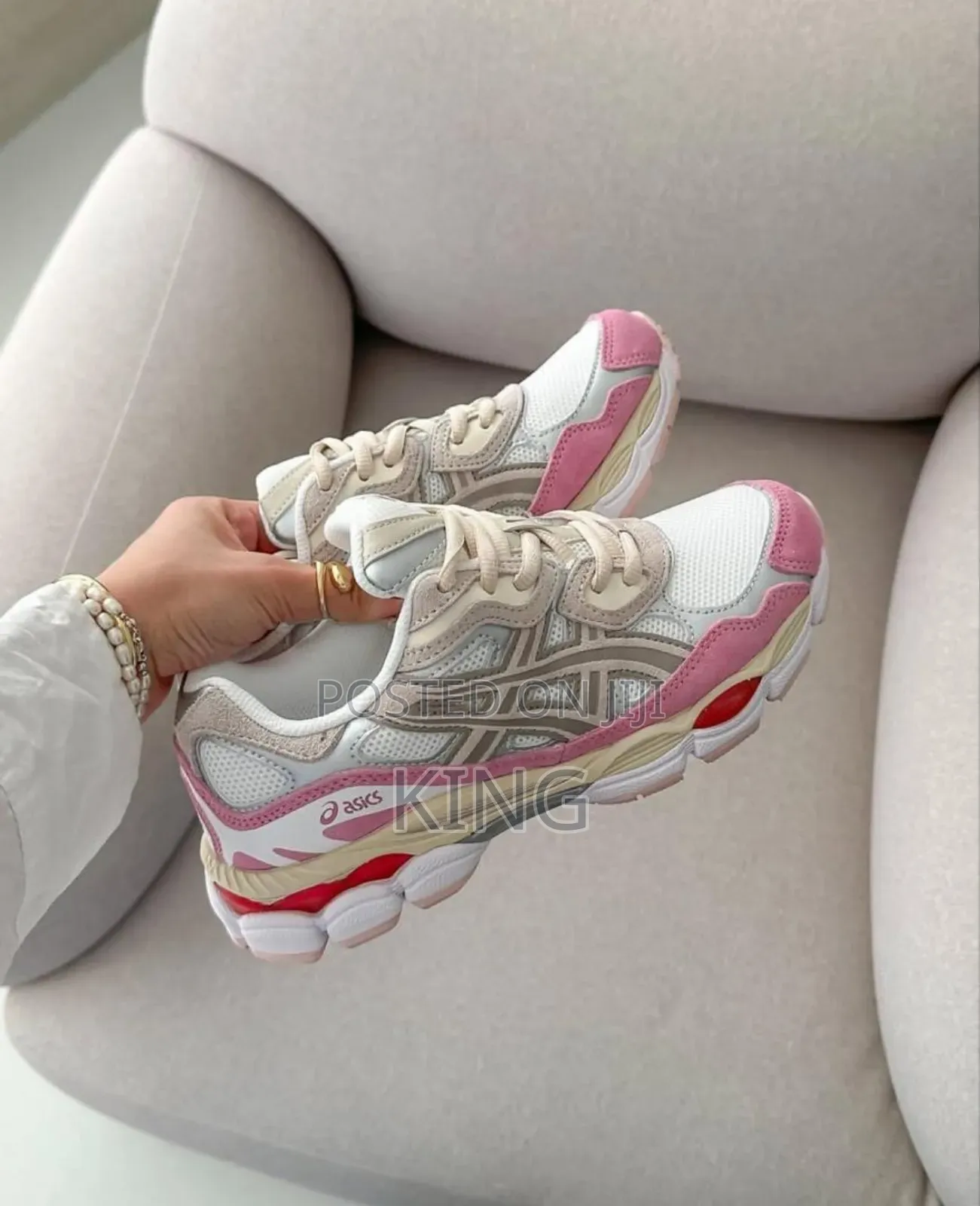 Asics Gel-Nyc Sneaker in the "Cream and Rose Water"