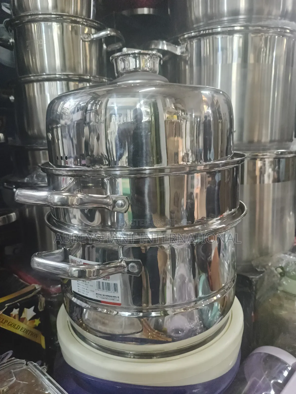 Multi-Tier Stainless Steel Steamer Pot.