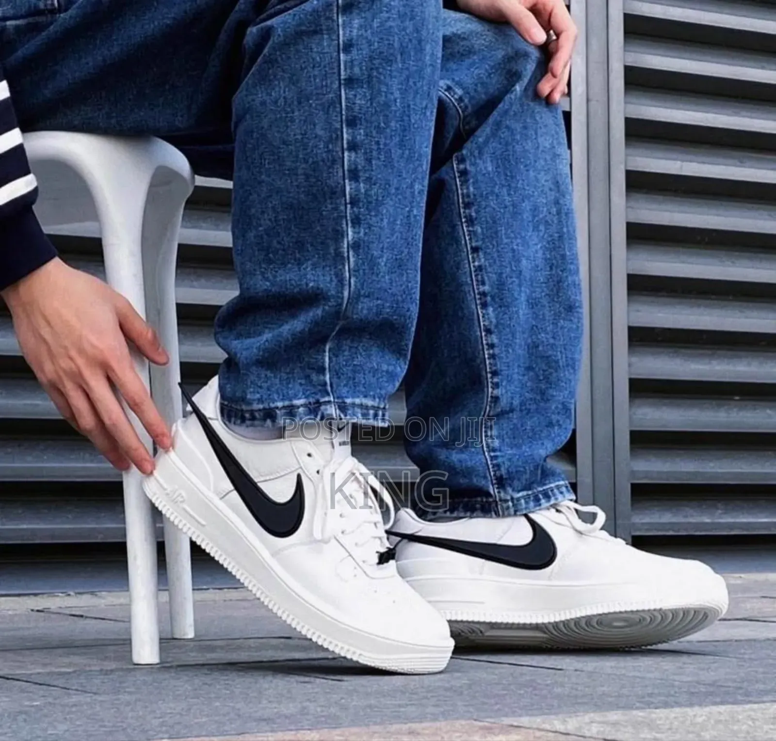 Nike X Ambush Air Force 1 Low "Phantom" Sneaker.