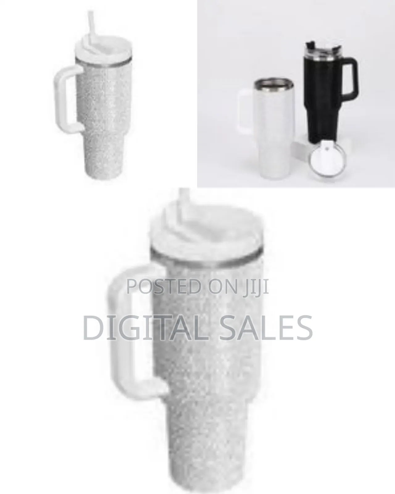 40 Oz Bling Tumbler With Handle Rhinestones Tumbler