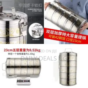 23cm Stainless Steel Air Tight 5 Layers Food Container Carrier Lunch