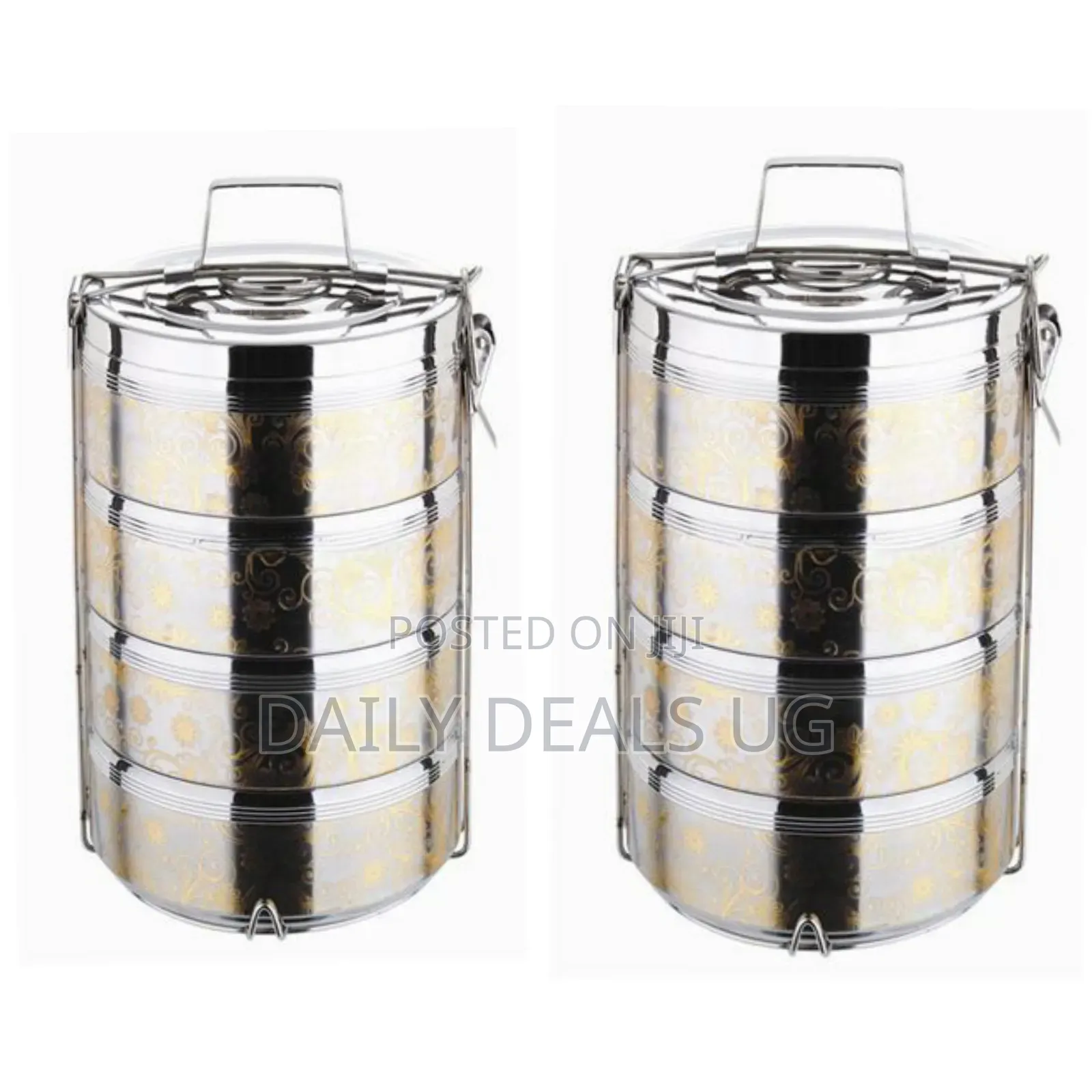 Stainless Steel Air Tight 4 Layers Food Container Carrier Lunch Box