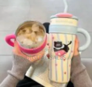 Cute Insulated Thermos Mug, Large Capacity Coffee Cups, Safe Water