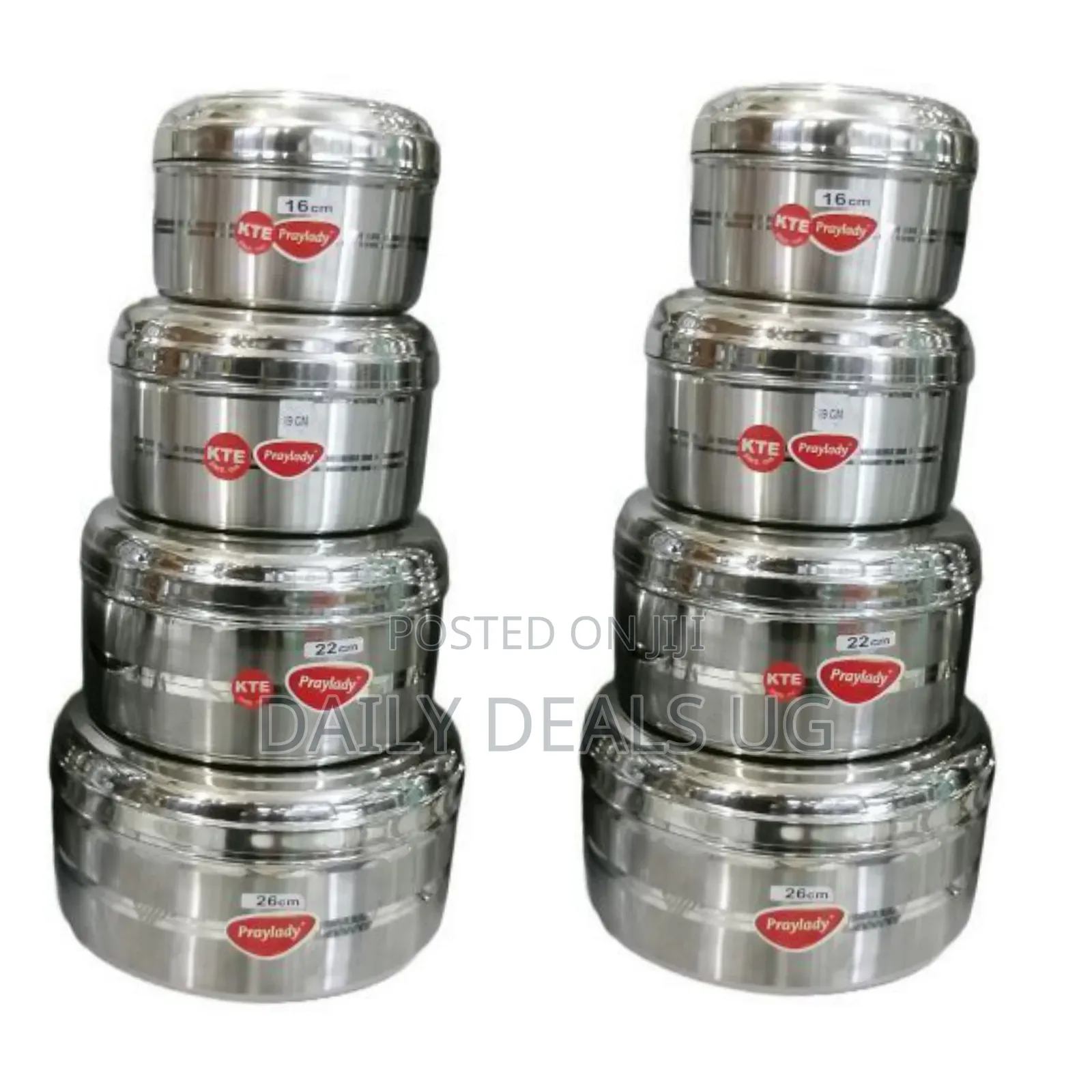Stainless Steel 4 Piece Cooking Food Container Carrier Lunch Box Tiffi